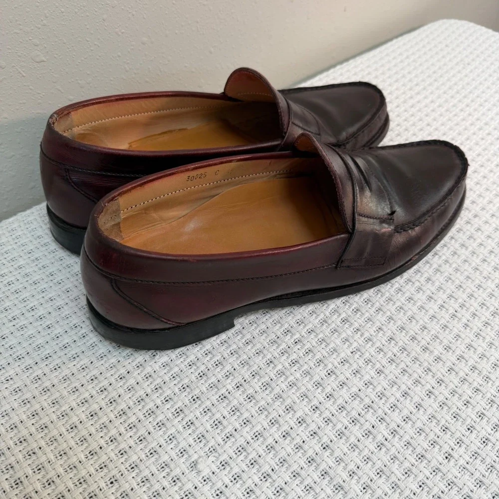 Allen Edmonds Penny Loafer Mens 14 Burgundy Leather 30025 Classic Preppy Ivy